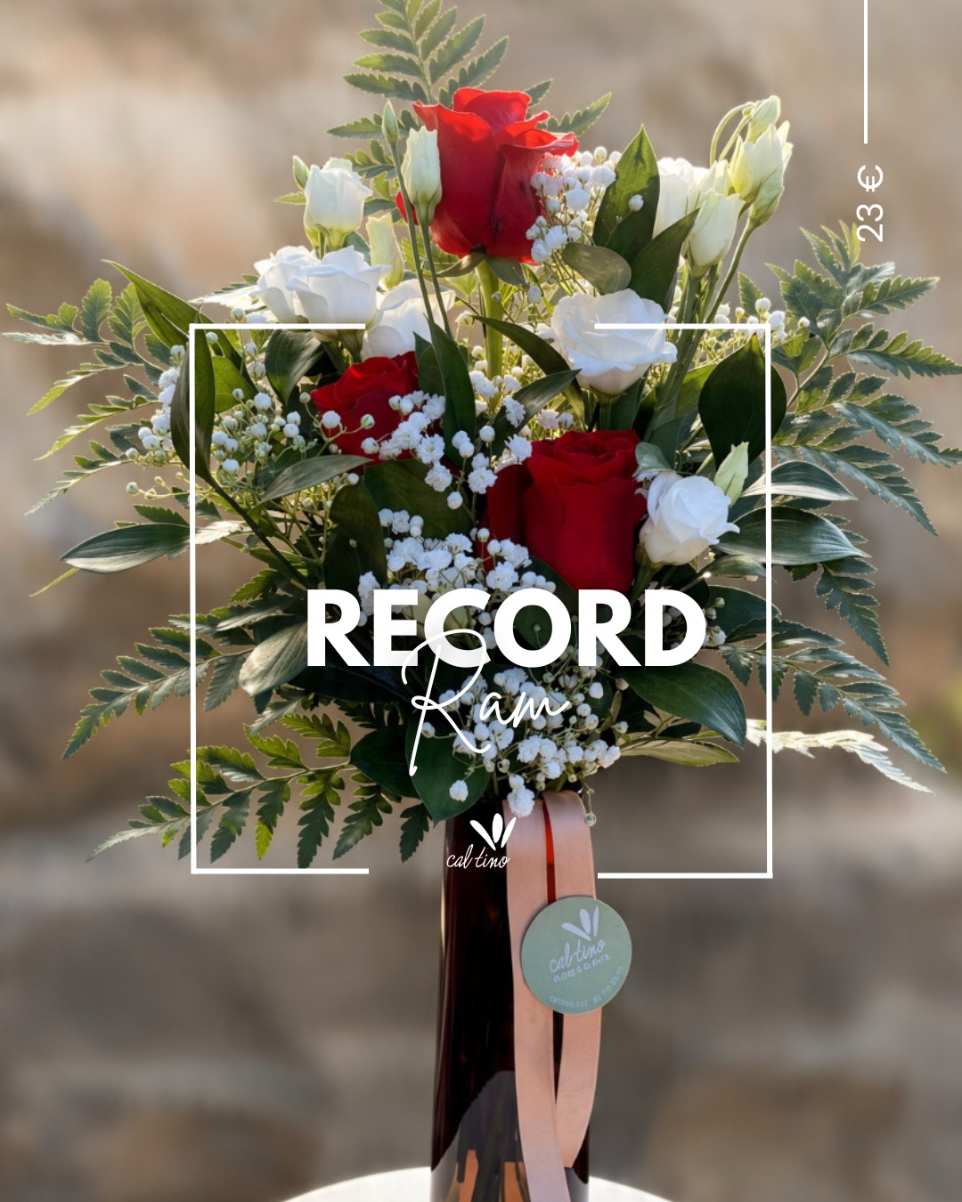 Ram Record amb roses vermelles i flors blanques · Cal Tino, Tots Sants 2026